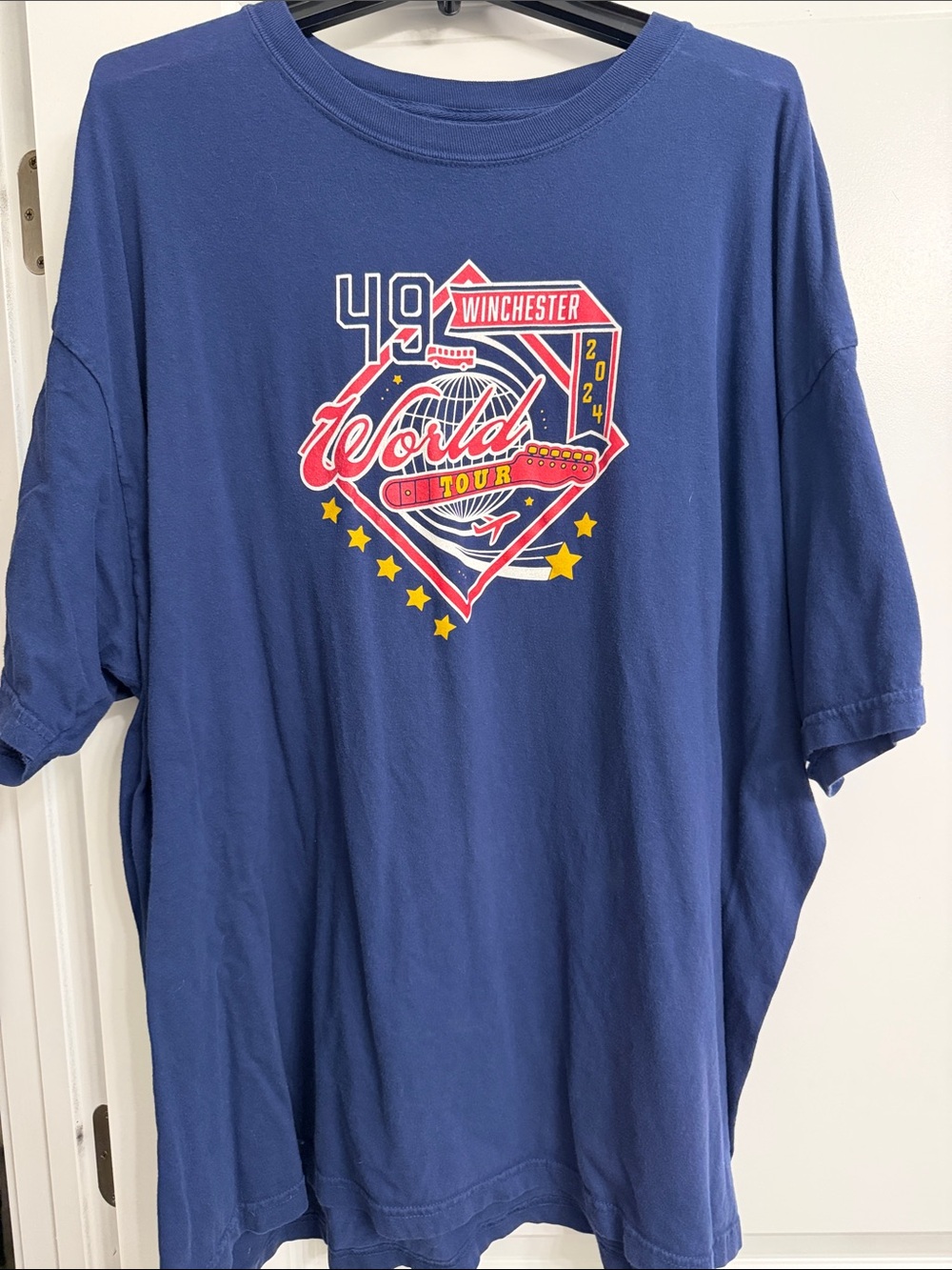 Comfort Colors Navy Blue 49 Winchester World Tour Graphic Tee